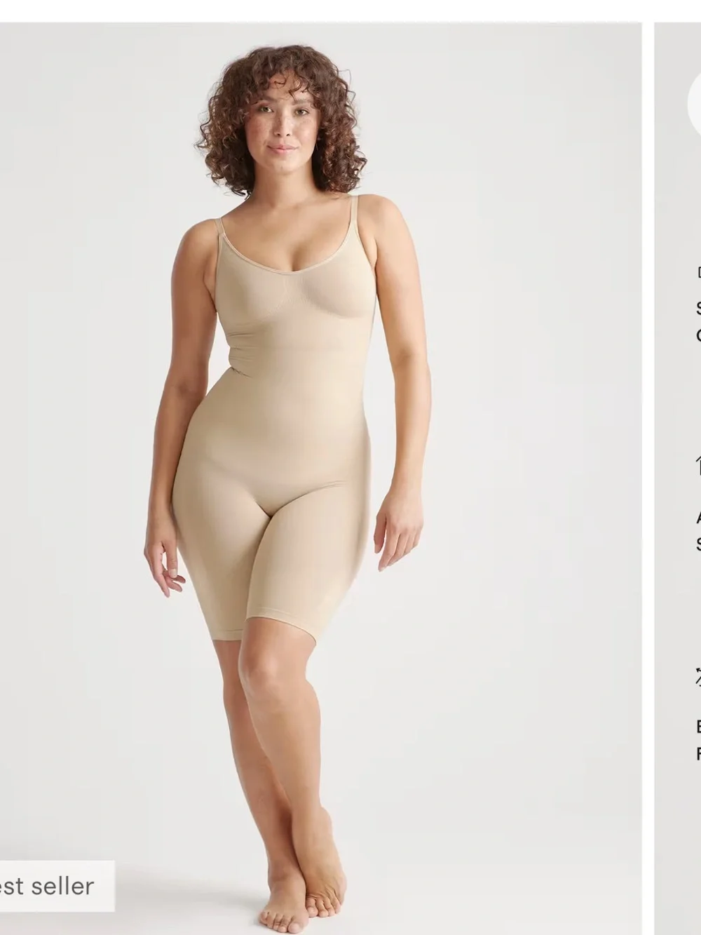 Quince Quince Sculpting Shapewear Mid Thigh Clay new